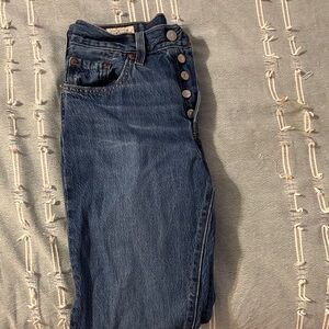 Levi's 501 High Rise Button-Fly Blue Jeans